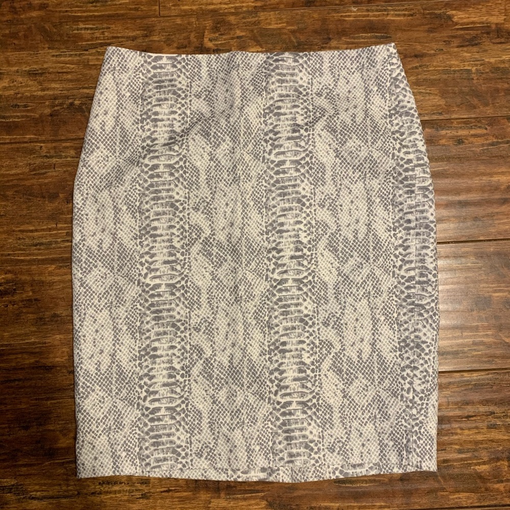 Ann Taylor Snakeskin Print Skirt
